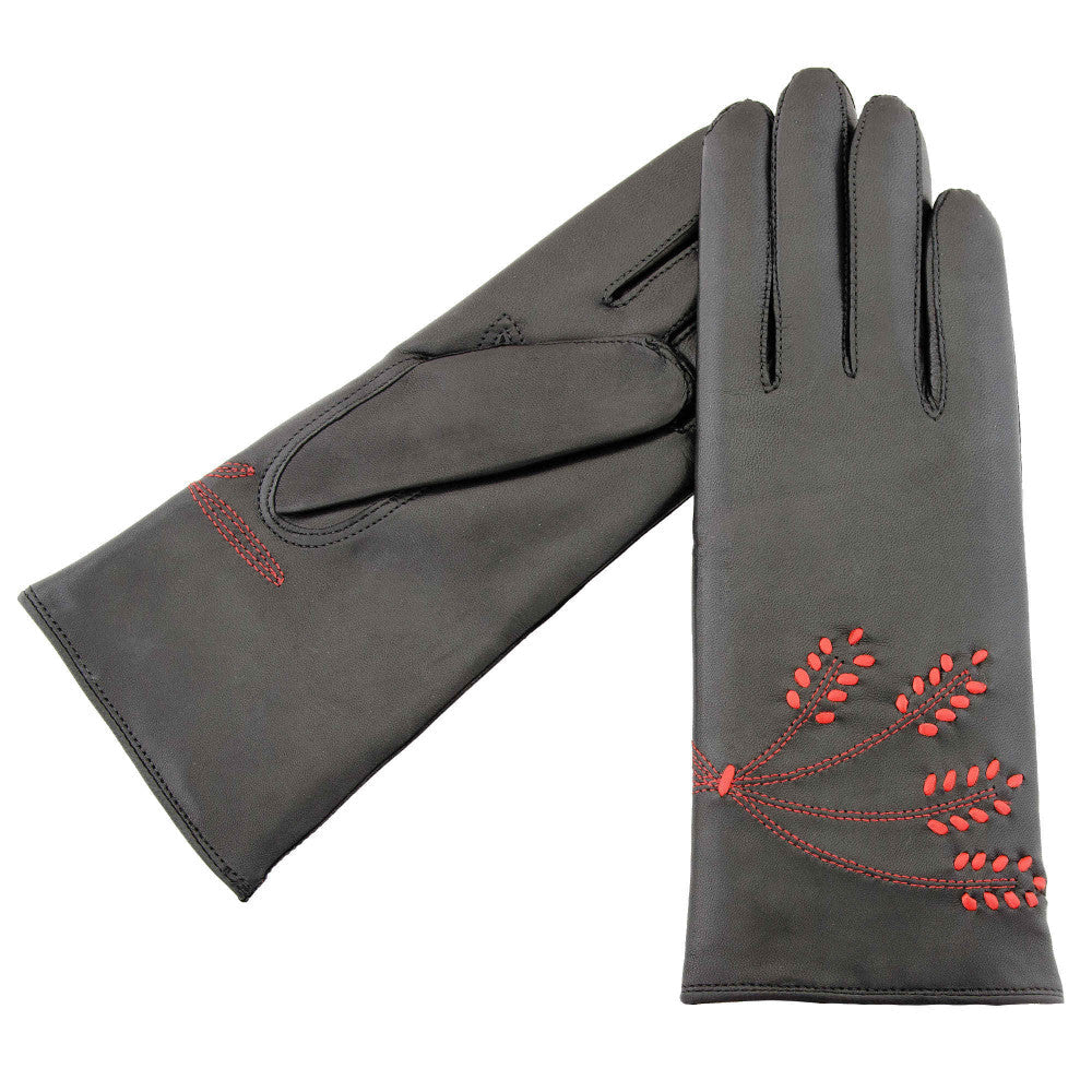 Corn női bőrkesztyű - Black