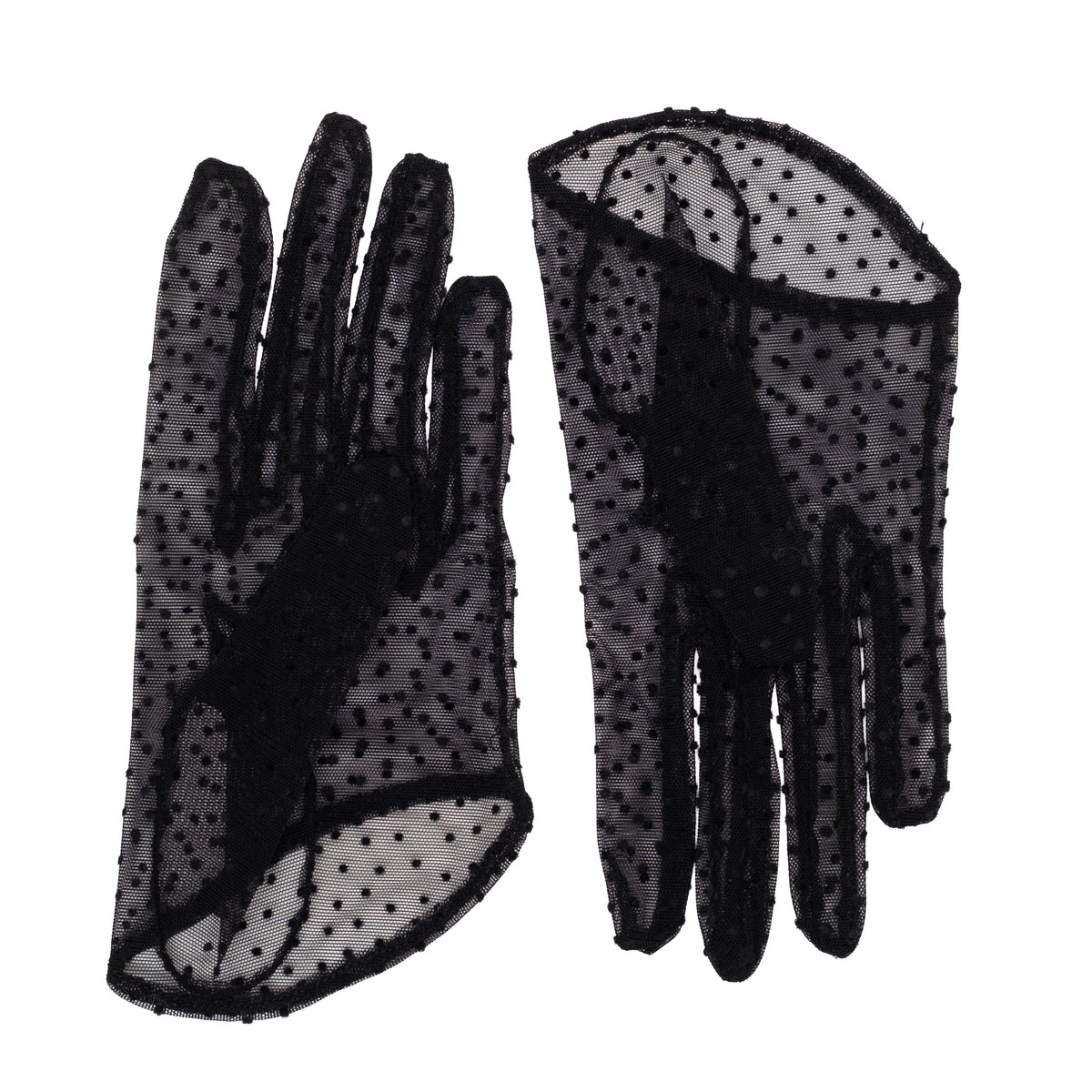 Eli Women's Tulle Gloves - Polka dot
