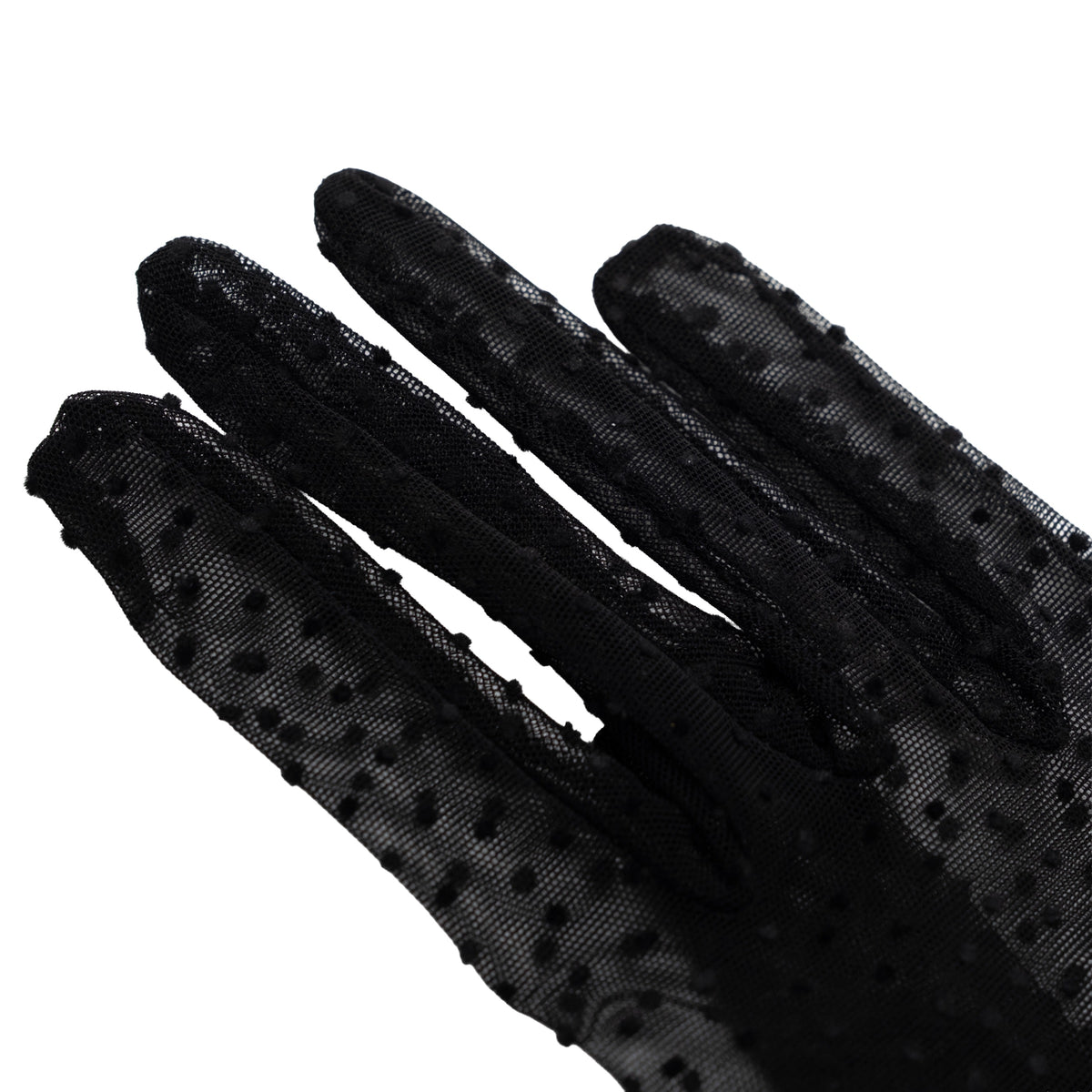 Eli Women's Tulle Gloves - Polka dot, image 2